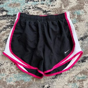 ☀️ 3/$30 Nike Dri-Fit athletic shorts- simple black and white with pink